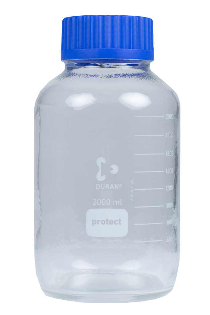 Bottle 2 L glass with closed lid - INTEGRA Biosciences